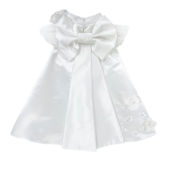 Toddler size 2 party floral white party dress with matching headband worn once ! - Picture 4 of 4